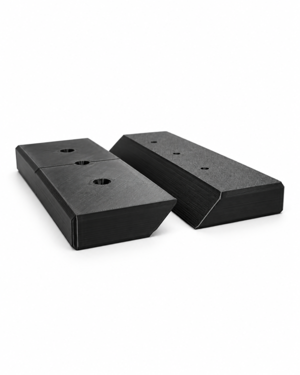 Black 3D-Printed Wedge Mounts Heavy-Duty French Cleat Wall Mount – Pair
