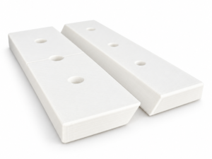 White 3D-Printed Wedge Mounting Blocks Slimline French Cleat Wall Mount – Pair